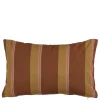 Geen Kussen streep donker bruin - l55xb35xh10cm
