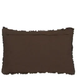 Geen Kussen streep donker bruin 55 x 35 cm