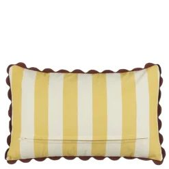 Geen Kussen streep geel - l55xb35xh10cm