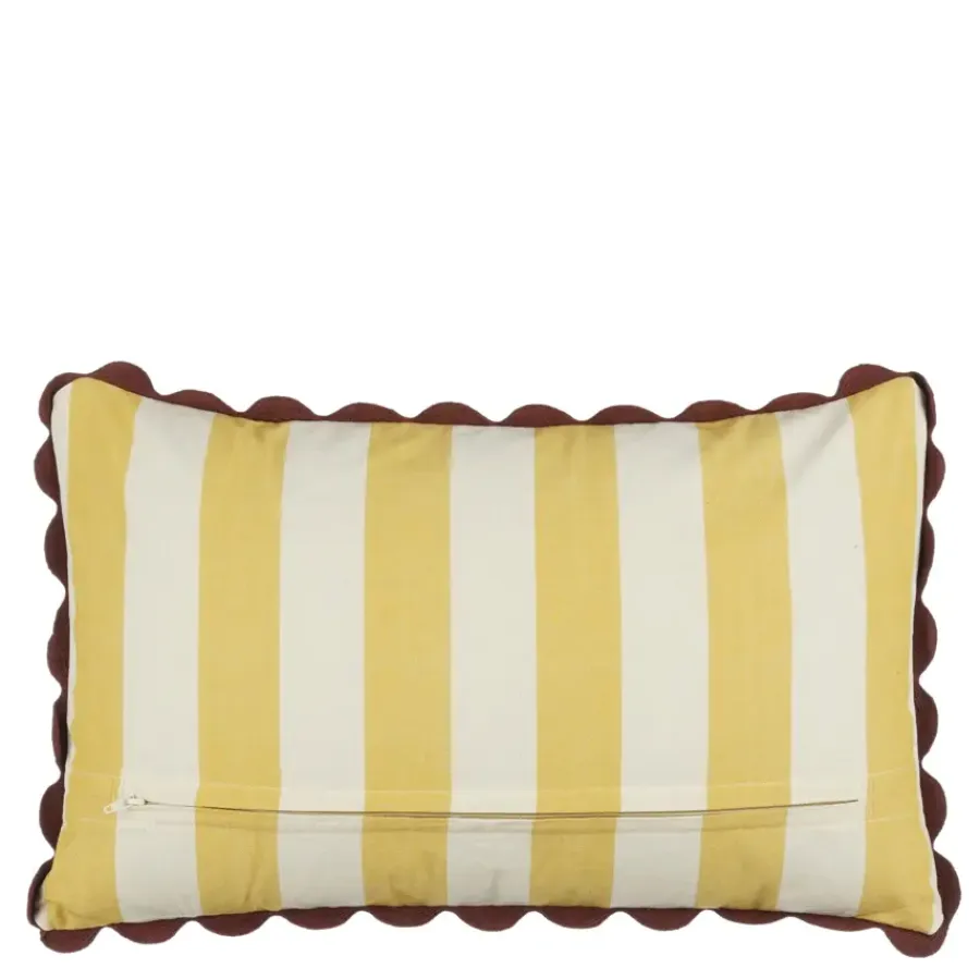 Geen Kussen streep geel - l55xb35xh10cm