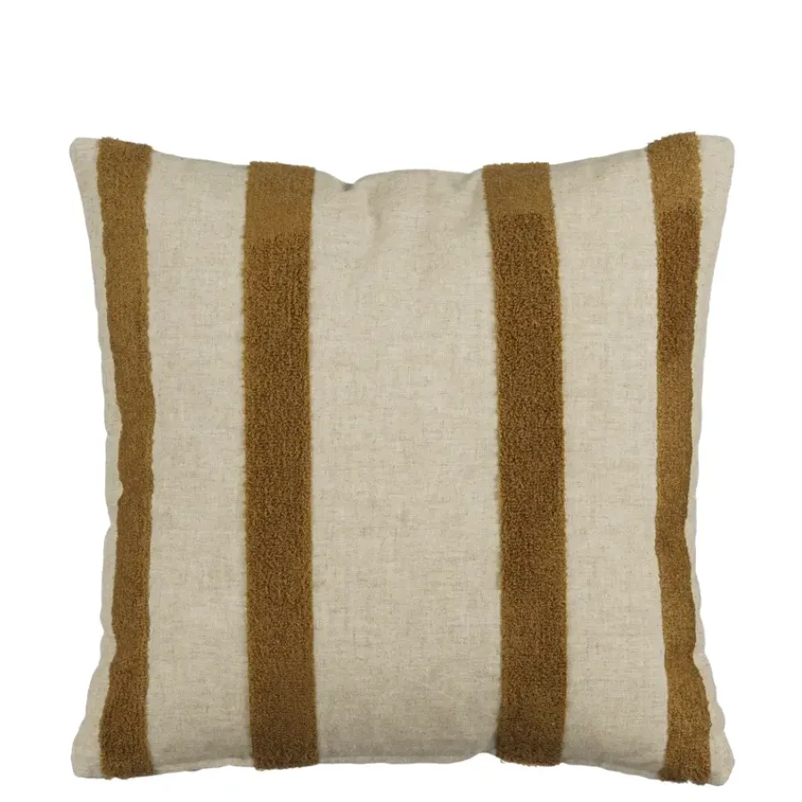 Geen Kussen streep licht bruin - l45xb45xh10cm