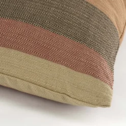 Geen Kussen streep motief aardetinten 55 x 35 cm