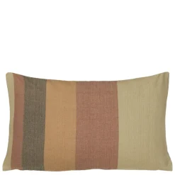 Geen Kussen streep motief aardetinten 55 x 35 cm