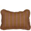 Geen Kussen streep ruffled hart bruin 55 x 53 cm