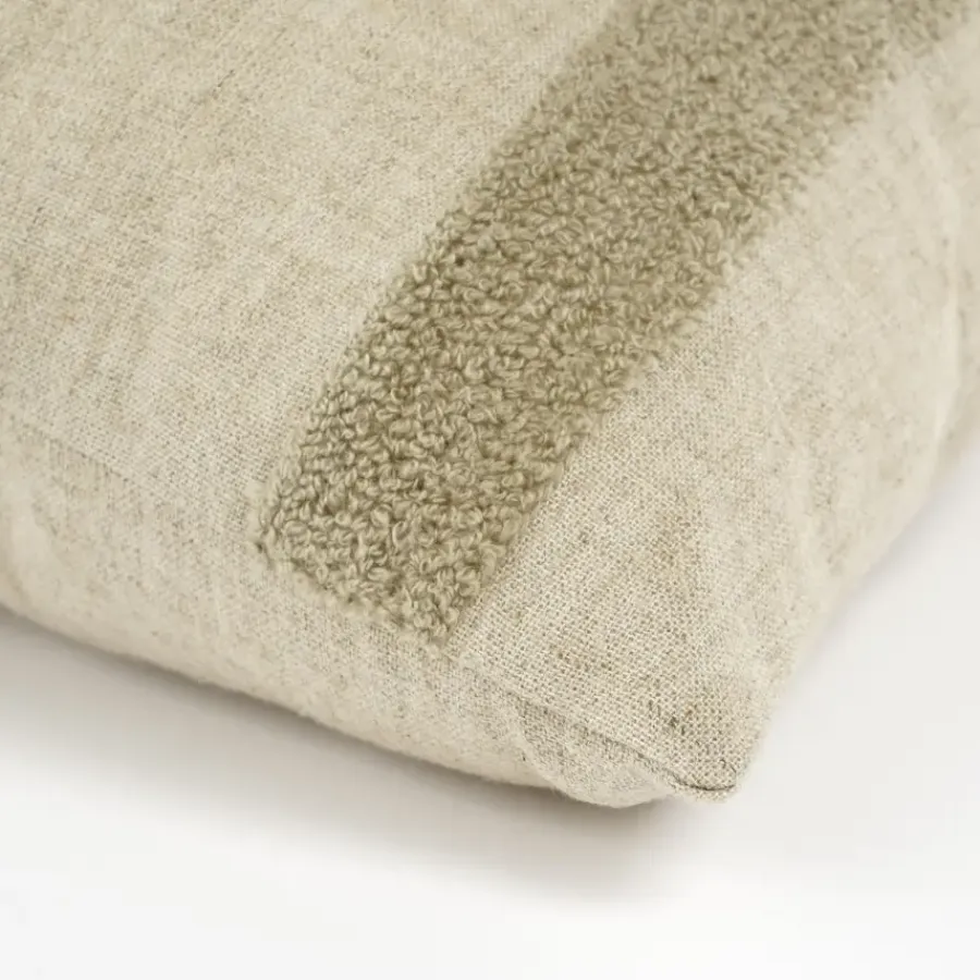 Geen Kussen streep taupe - l55xb35xh10cm