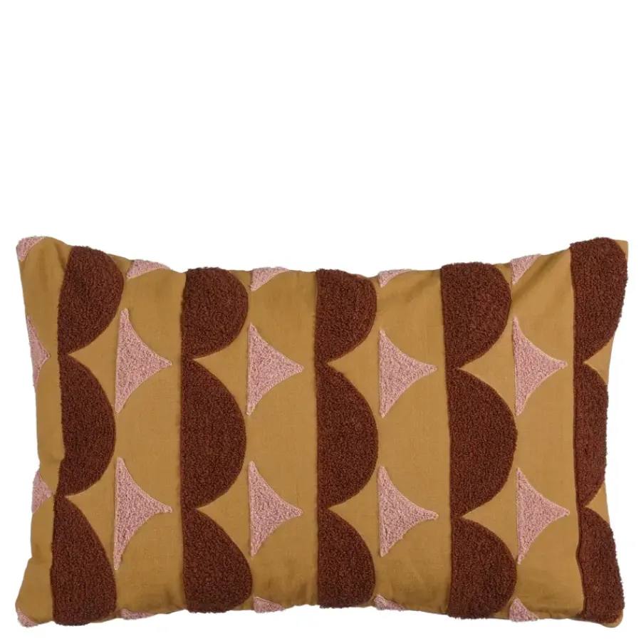 Geen Kussen tufted bruin - l55xb35xh10cm