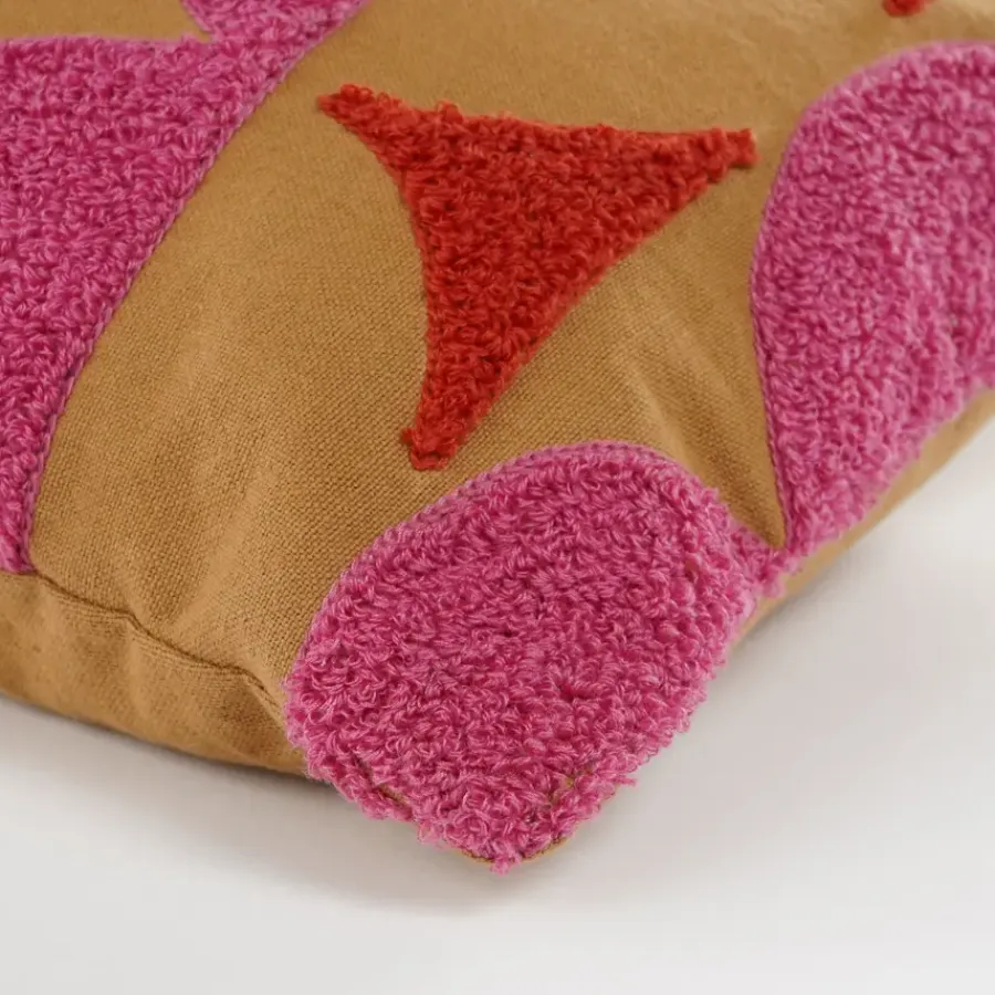 Geen Kussen tufted l.bruin - l35xb25xh10cm