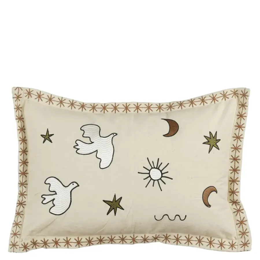 Geen Kussen vogel beige - l59xb39xh10cm