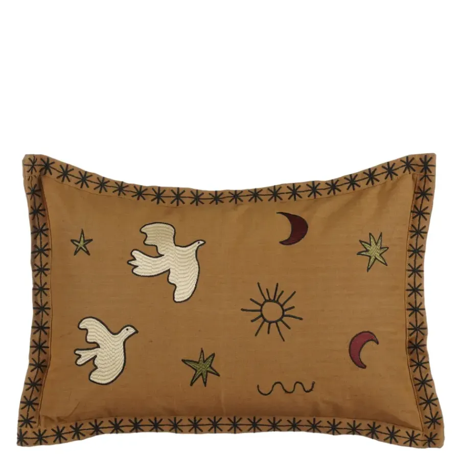 Geen Kussen vogel bruin - l59xb39xh10cm