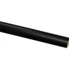 Kwartrond grenen gelakt zwart 16x16mm 270cm