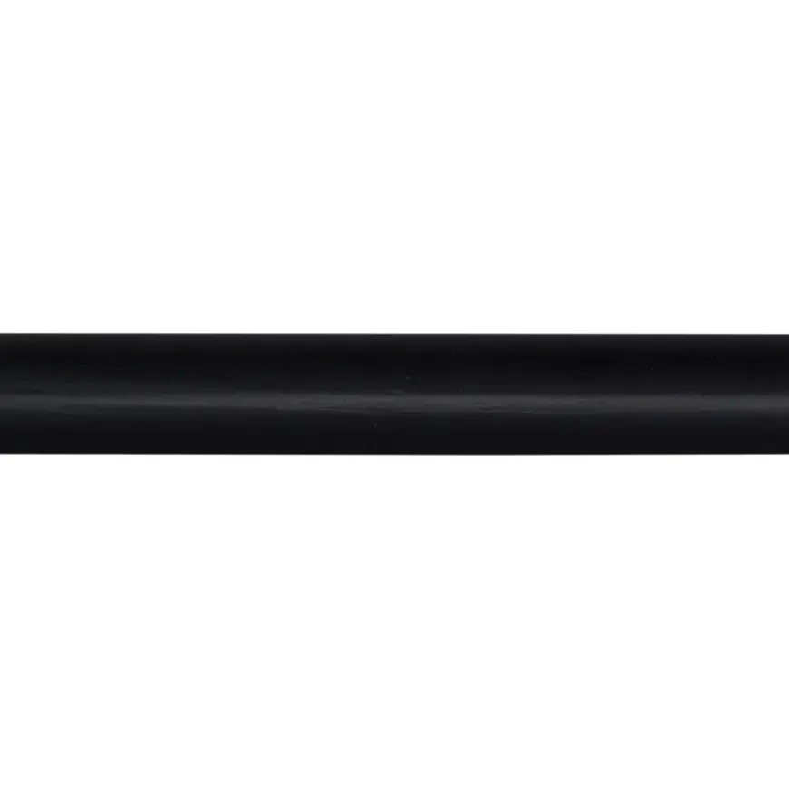Kwartrond grenen zwart gelakt 13x13mm 270cm