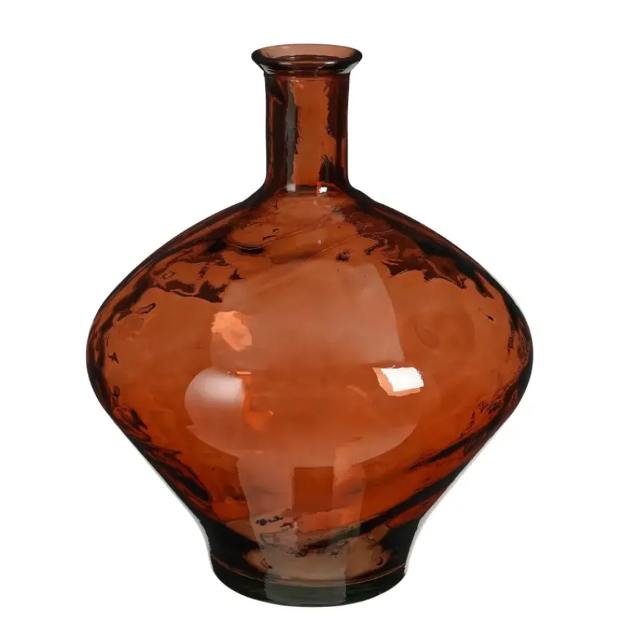 Geen Kyara vaas recycled glas roest - h46xd37cm