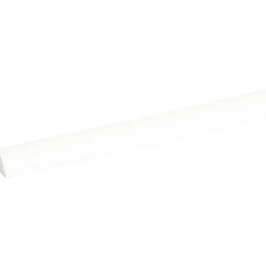 Lat kwartrond grenen wit gelakt 7x7mm 270cm