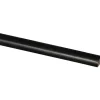 Lat kwartrond grenen zwart gelakt 7x7mm 270cm