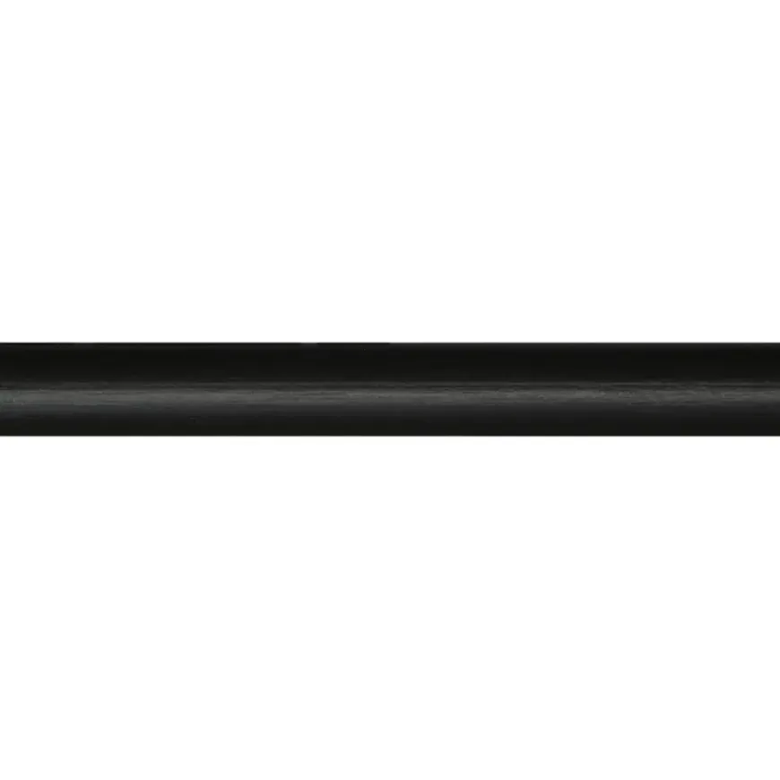 Lat kwartrond grenen zwart gelakt 7x7mm 270cm