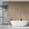 Lattenwand badkamer 260x52 cm licht eiken, dikte 15 mm