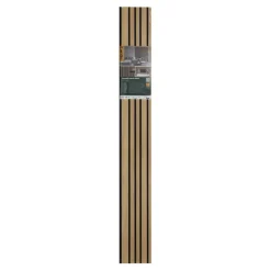 Lattenwand Decowall Acoustic Blend brons eiken, combinatie van verschillende breedtes, 260x30cm, 2 stuks (1.56m2)