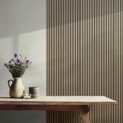 Lattenwand Melbourne 260x52 cm licht eiken, dikte 9,7 mm 2 stuks per pak
