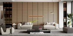 Lattenwand tegel 55,3x55,3 cm licht eiken, dikte 22 mm - 2 stuks (0,612m²)