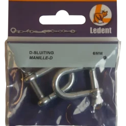 Ledent D-sluiting verzinkt 6 mm (2 stuks)