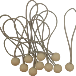 Ledent elastiek lus met bol 10 stuks 4 mm 15 cm