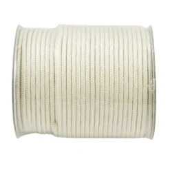 Ledent gevlochten touw wit nylon 4 mm 50 m