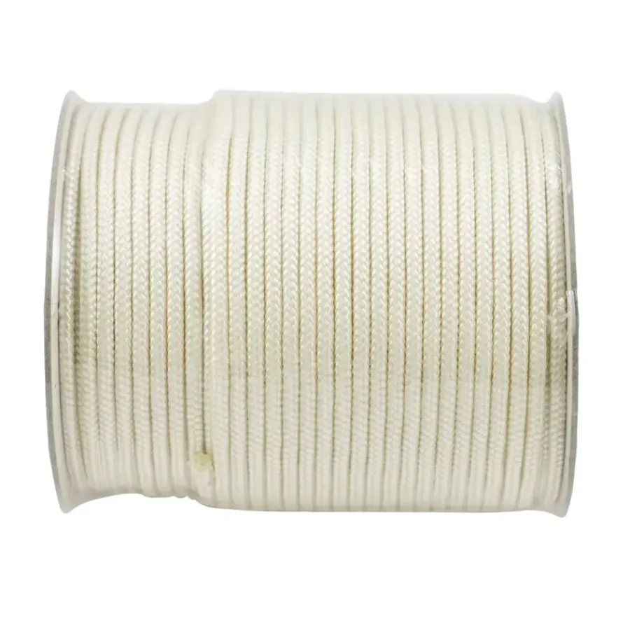 Ledent gevlochten touw wit nylon 4 mm 50 m