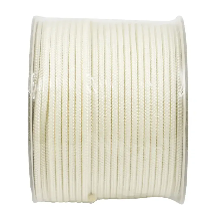 Ledent gevlochten touw wit nylon 3 mm 50 m