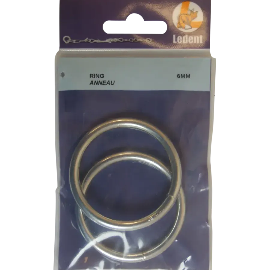 Ledent ring gelast verzinkt 45/60 mm 2 stuks