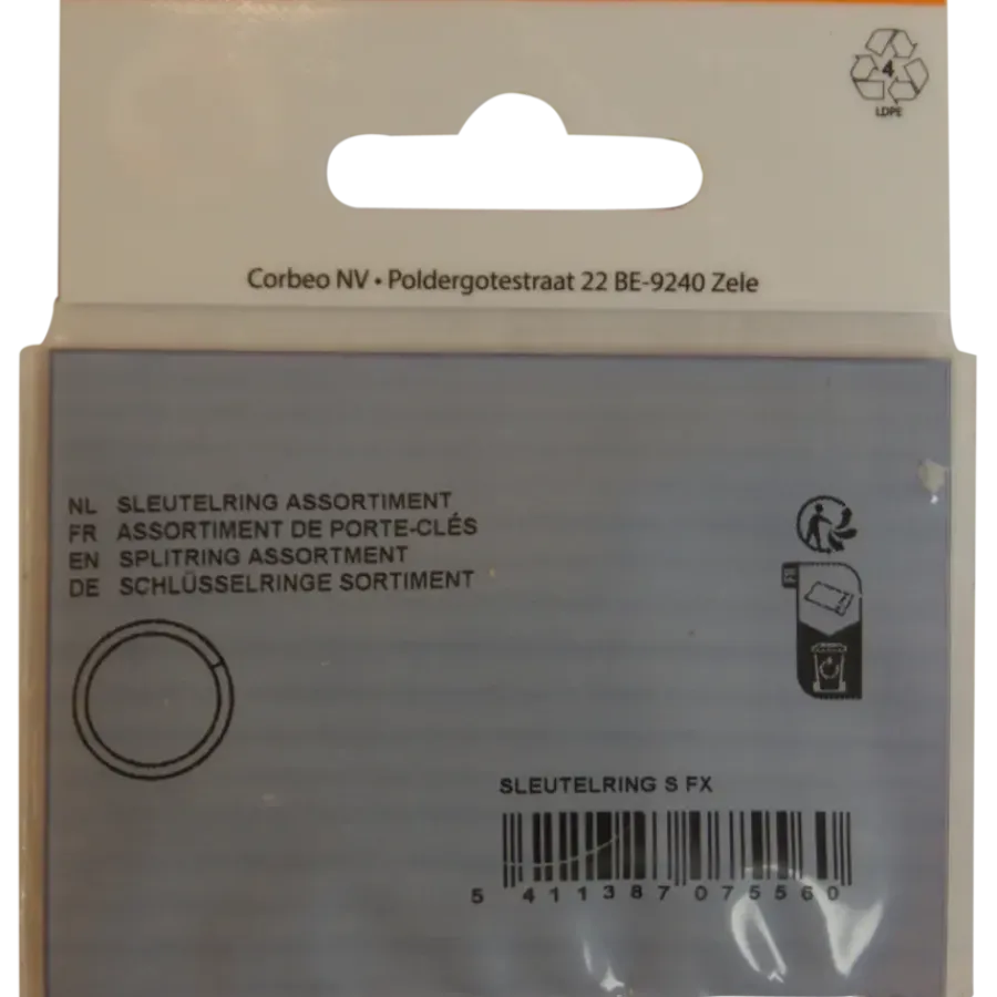 Ledent sleuterring vernikkeld assorti (8 stuks)