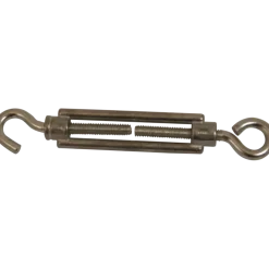 Ledent spanwartel haak/oog verzinkt 6 mm (2 stuks)