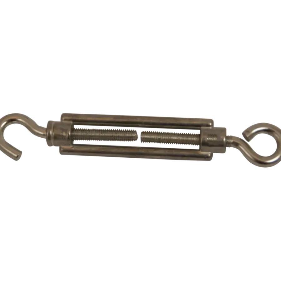 Ledent spanwartel haak/oog verzinkt 6 mm (2 stuks)