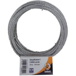 Ledent staaldraad grijs Ø4 mm / 10 m