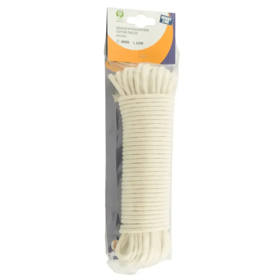 Ledent touw katoen 4 mm 20 m