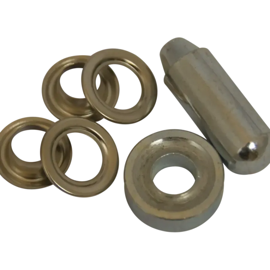 Ledent zeilringset messing 11 mm 15 stuks