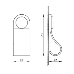 Siro Leren knop Damian zwart 28mm