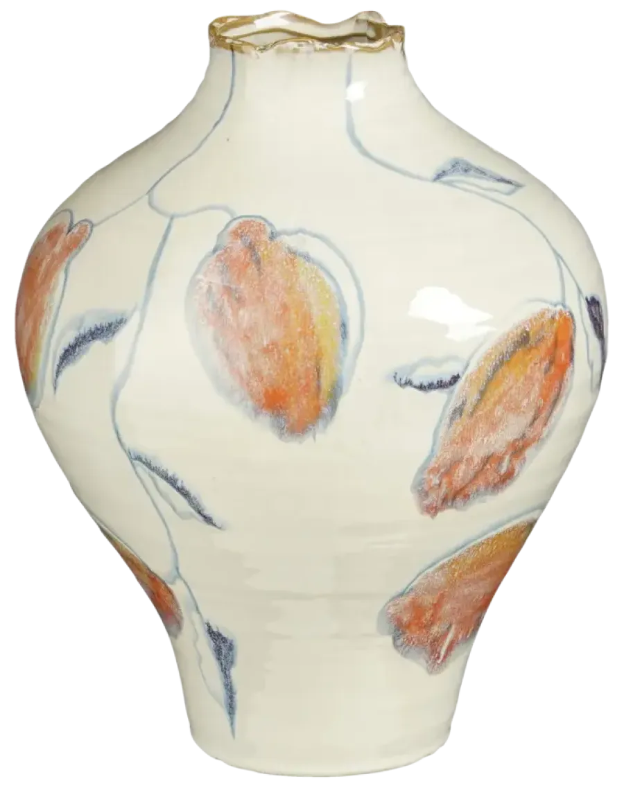 Geen Liana vaas creme - h32,5xd25cm