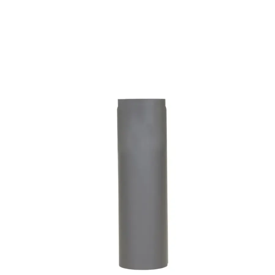 Livin' flame Livn Kachelpijp enkelwandig recht antraciet 500x150 mm