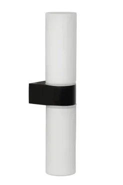 Lucide badkamer wandlamp 2-lichts Jesse IP44 zwart