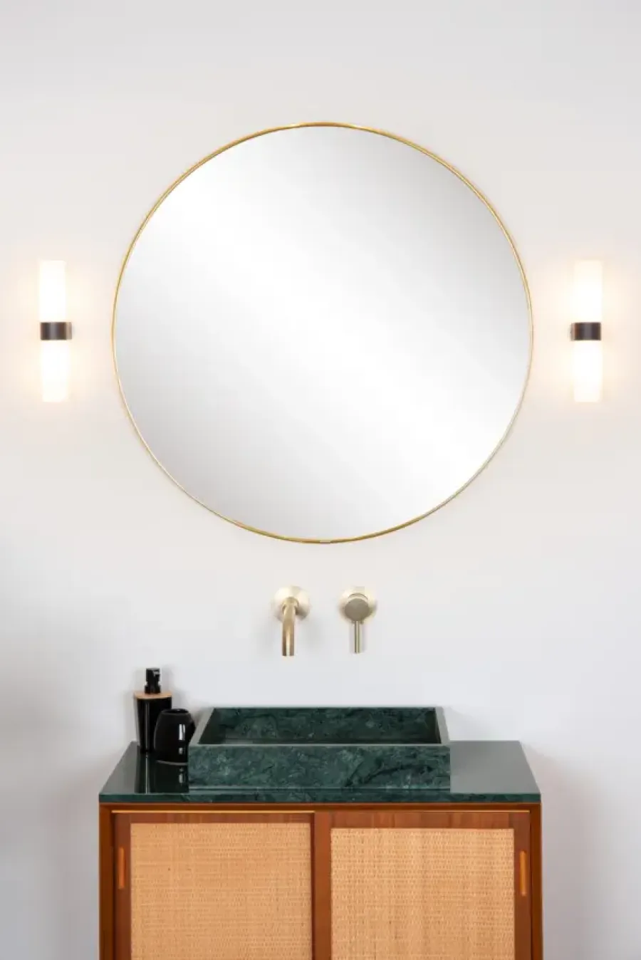 Lucide badkamer wandlamp 2-lichts Jesse IP44 zwart