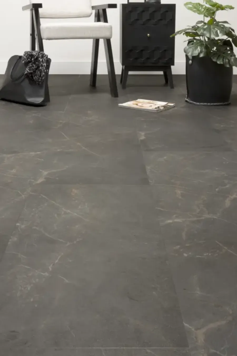 Lundia click PVC Stoer Arne donkergrijs steenlook