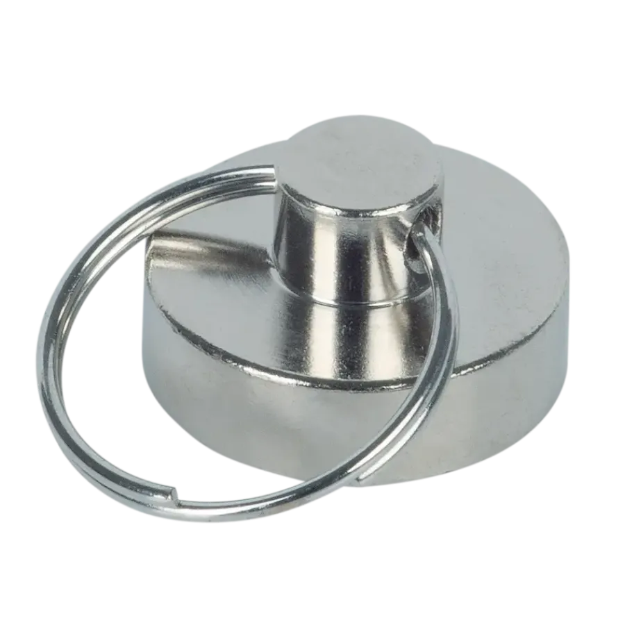 Fix-o-moll Magneet sleutelhanger Neodymium zilver 20mm 2 stuks