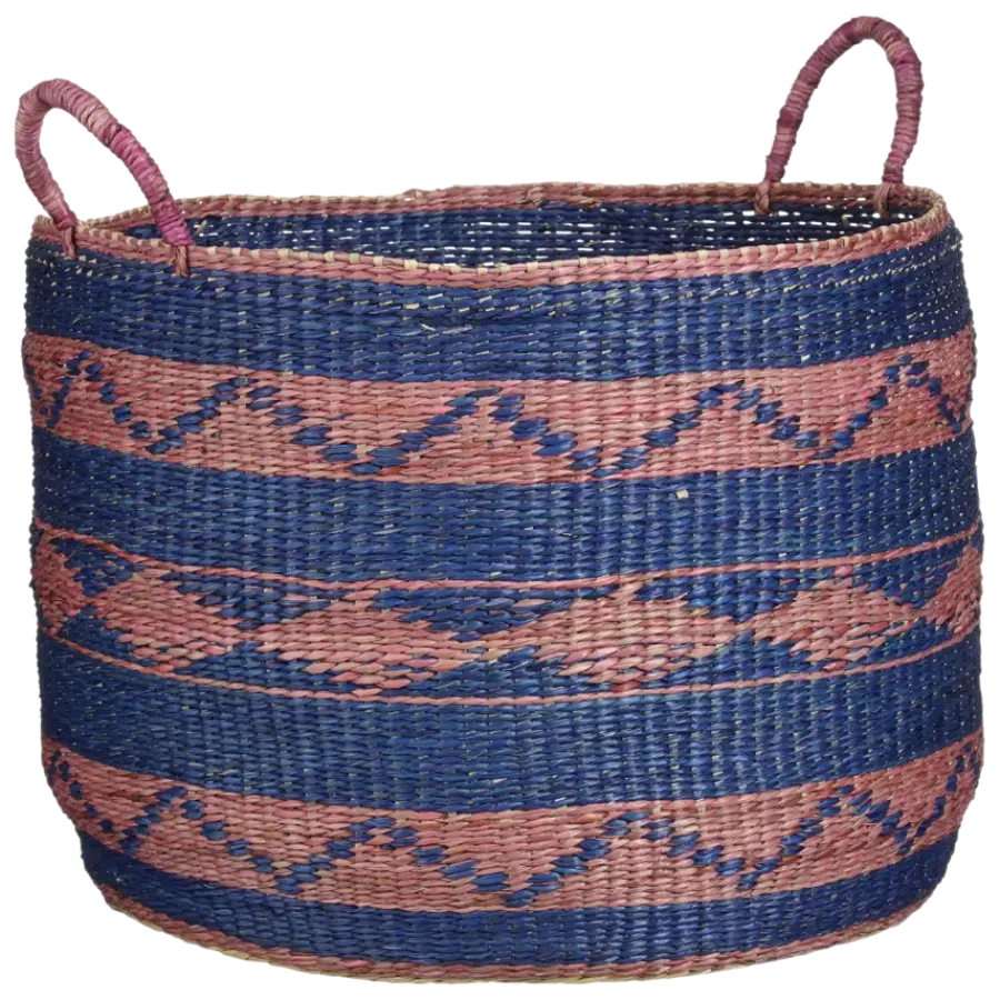 Geen Mand rond blauw - h36xd49cm