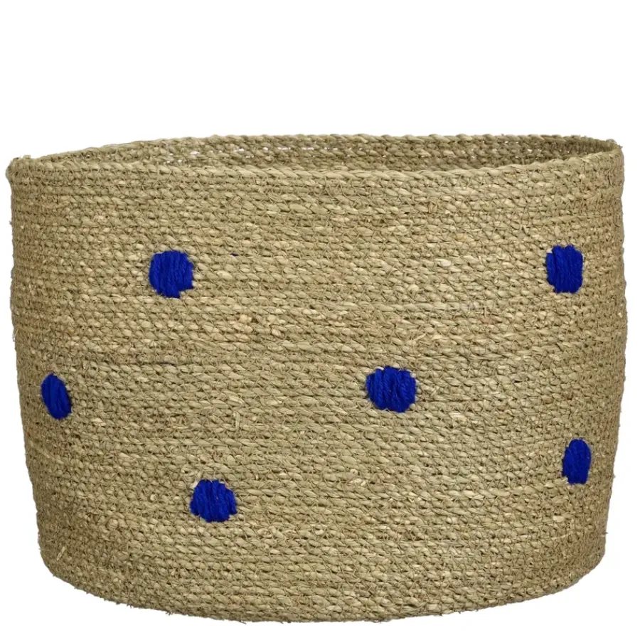 Geen Mand rond licht bruin - h30,5xd38cm
