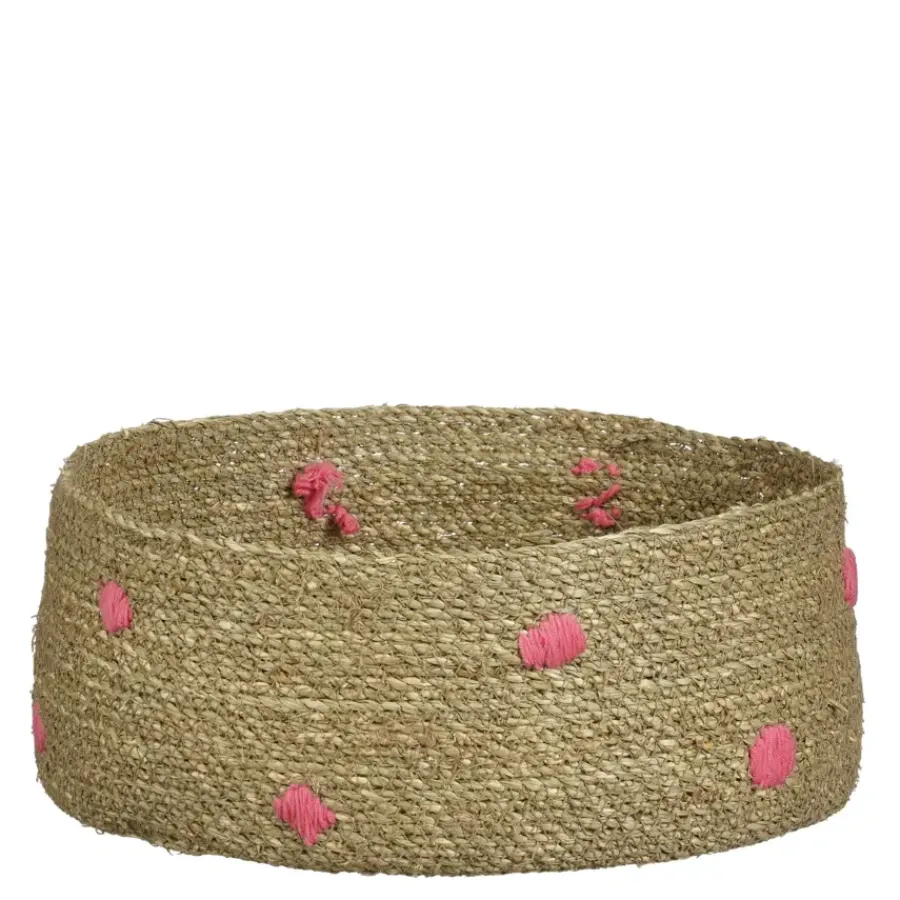 Geen Mand rond licht bruin - h16,5xd40cm