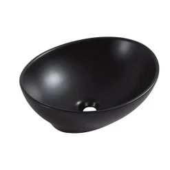 Marho Ablua waskom ovaal 40 x 33 x 14,5 cm keramiek mat zwart
