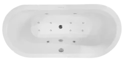Marho Aquero whirlpool ligbad vrijstaand 170 x 80 cm acryl glans wit met waste chroom