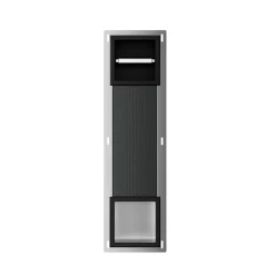 Marho Delya toiletrolhouder zonder klep en reserverolhouder inbouw mat zwart