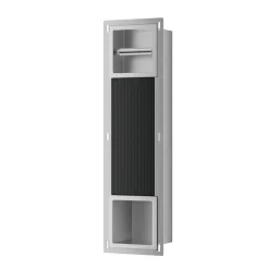 Marho Delya toiletrolhouder zonder klep en reserverolhouder inbouw RVS
