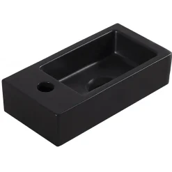 Marho fonteinset compleet links Ondine S mini zwart + geborsteld messing